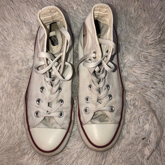 white high top converse size 7